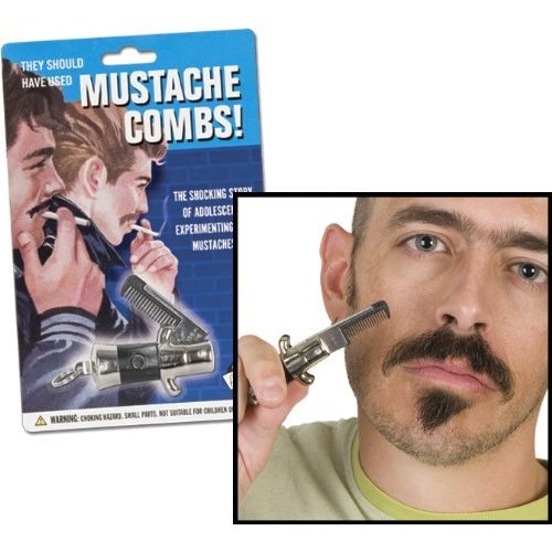Gift/Switchblade Mustache Comb