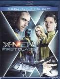 X Men First Class Mcavoy Fassbender 3 Disc Blu Ray DVD Combo + Digital Copy 