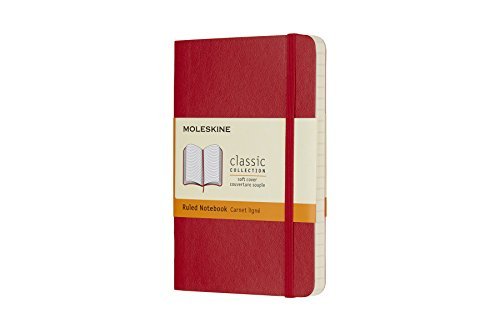 Moleskine Pocket Notebook/Ruled - Scarlet Red@Soft Cover