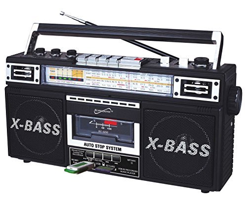 Cassette Player - Boombox/Supersonic Sc3200 Retro 4 Band w/ Converter