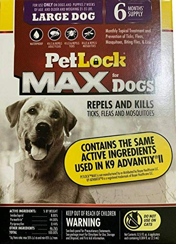 PetLock Max-Flea & Tick Prevention for Large Dogs