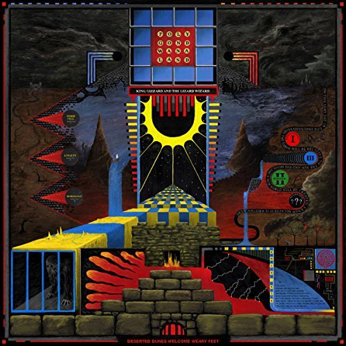 King Gizzard & The Lizard Wizard/Polygondwanaland@Quad Color Split Wax (2 shades of red, blue and yellow)