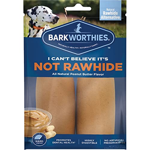 Barkworthies I Can't Believe It's Not Rawhide, Peanut Butter Flavor
