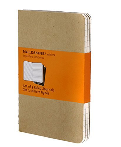 Moleskine Pocket Cahier Journals/Ruled - Kraft@Set of 3