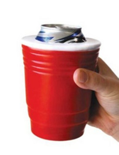 Can Cooler/Red Plastic Cup