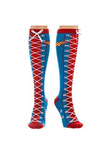 Socks/Dc Comics - Wonder Woman Faux Lace