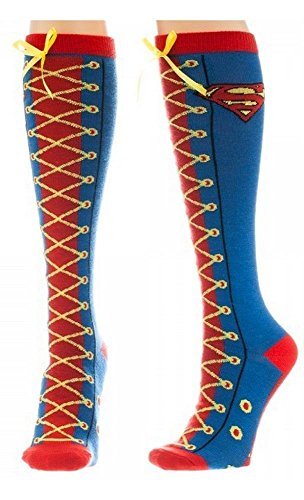 Socks/Dc Comics - Superman Faux Lace