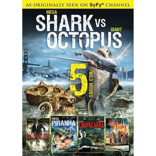 5 Movie Syfy Collection/Shark Vs Octopus / Momentum / Mega Piranha / Chupacabra / Miami Magma