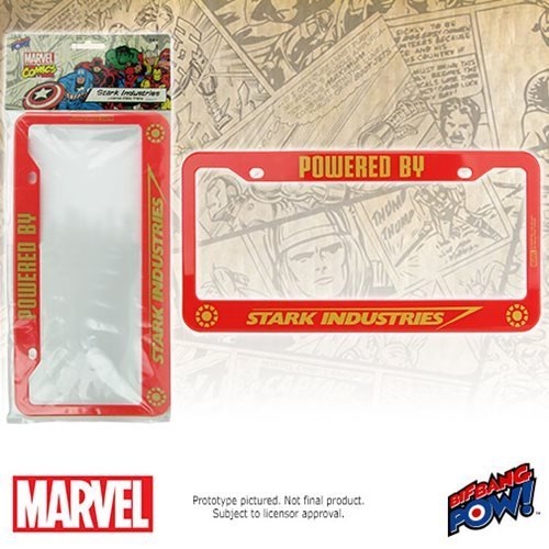 License Plate Frame/Marvel - Powered By Stark Industries