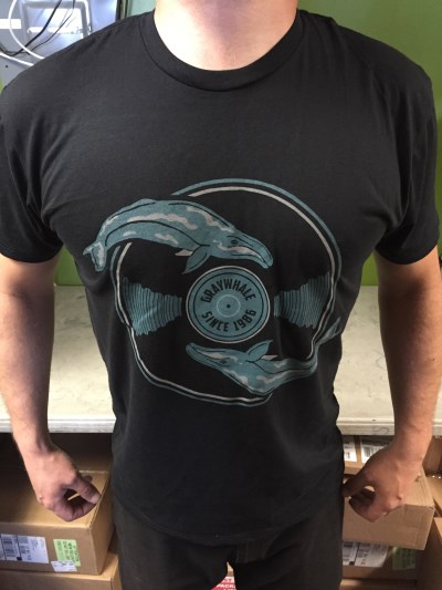 Graywhale T-Shirt/Whale & Record Black Small@Black@Small