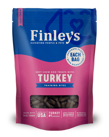 Finley's Turkey Recipe Soft Chew Training Bites Dog Treats