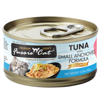 Fussie Cat Tuna with Small Anchovies Formula in Gravy Cat Food