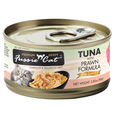Fussie Cat Tuna with Prawn Formula in Gravy Cat Food