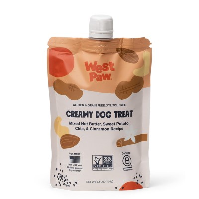West Paw Mixed Nut Butter, Sweet Potato, and Chia Seed Creamy Dog Treat