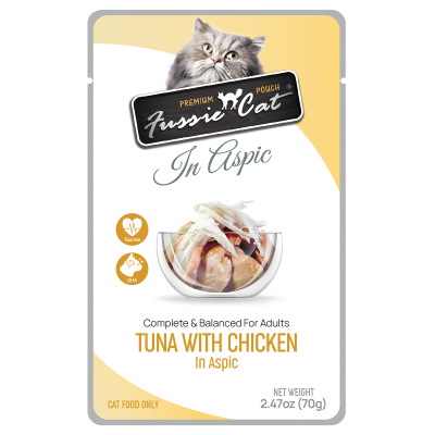 Fussie Cat Tuna with Chicken in Aspic Cat Food Pouch