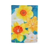 Evergreen Daffodil Suede Garden Flag