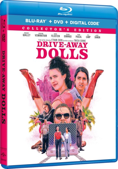 Drive-Away Dolls/Margaret Qualley, Garaldine Viswanathan, and Beanie Feldstein@R@Blu-ray/DVD