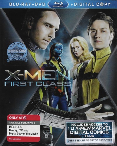 X-Men: First Class (Target Exclusive)/James McAvoy, Michael Fassbender, and Rose Byrne@PG-13@Blu-ray/DVD