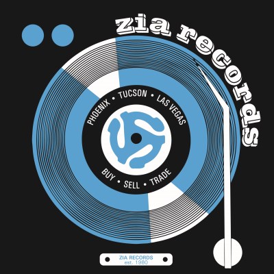 Zia Records T-Shirt/Zia Turntable - Size : X-Large