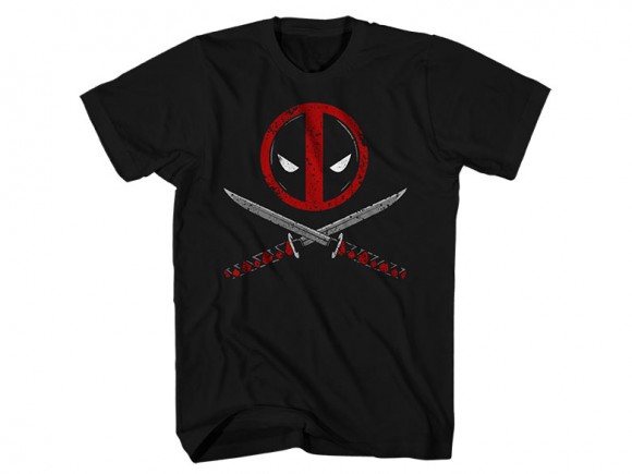 T-Shirt Lg/Deadpool - Crossbones