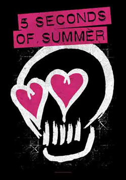 Textile Posters/Five Seconds Of Summer - Skull Love