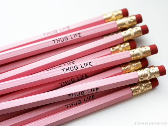Pencil Set/Thug Life - Set Of 5