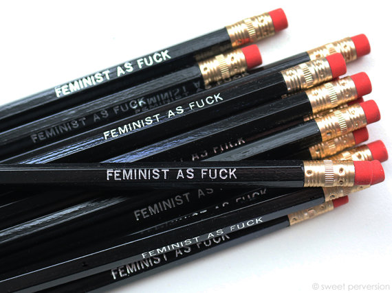 Pencil Set/Feminist As Fuck - Set Of 5
