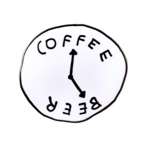 Enamel Pin/Coffe Beer Clock