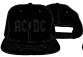 Hat - Snapback/AC/DC - Black on Black