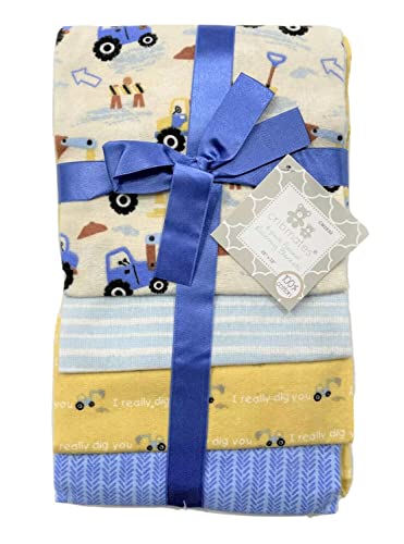 Petite L' Amour Flannel 4pk Receiving Blankets-
