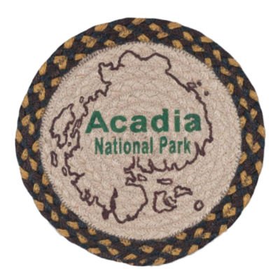 Mini Braided Trivet Rug - Acadia National Park Map-