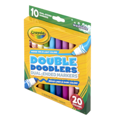 Crayola Washable Double Doodler Markers, 10ct-
