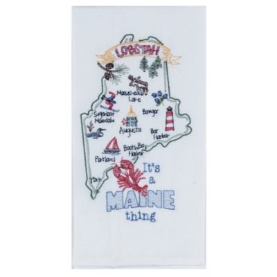 It's A Maine Thing Embroidered Flour Sack Towel-