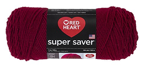 Red Heart Super Saver Yarn, Burgundy-