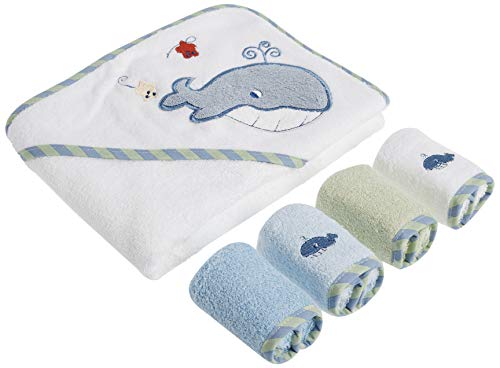 Spasilk Whale Hooded Towel Set-