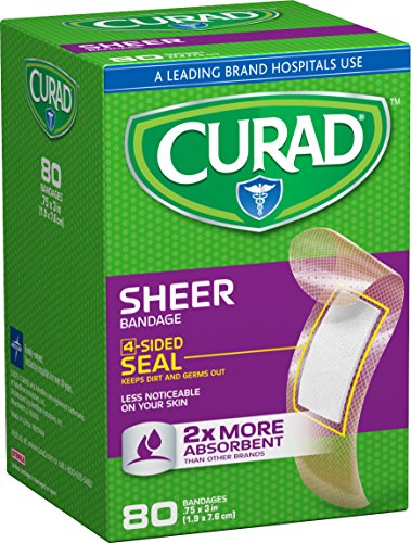 CURAD 80CT SHEER BANDAGES .75X3IN-