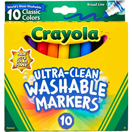 Crayola Broad Line Washable Markers, 10ct-