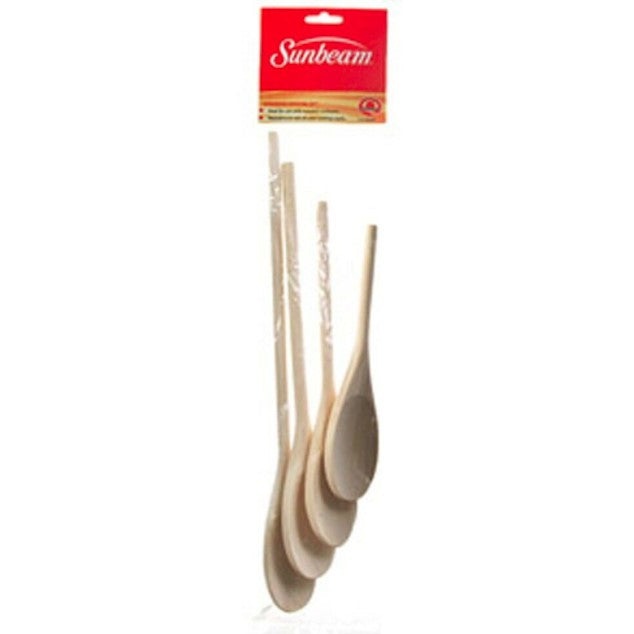 Sunbeam 4pc Wooden Spoon Set-