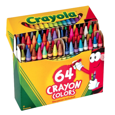Crayola Crayons with Sharpener, 64 Ct-