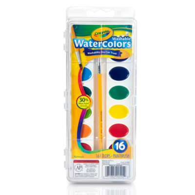 Crayola 16 Count Washable Watercolors Paint Set-