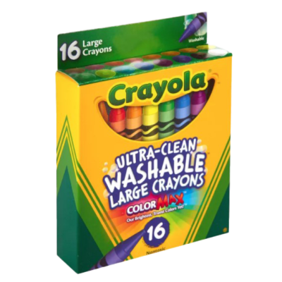 Crayola Ultra-Clean Washable Large Crayons, 16 Ct-