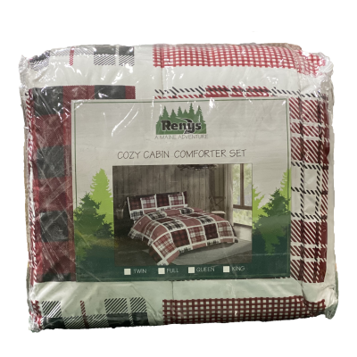 Renys Branded Cozy Cabin Comforter Set Queen-