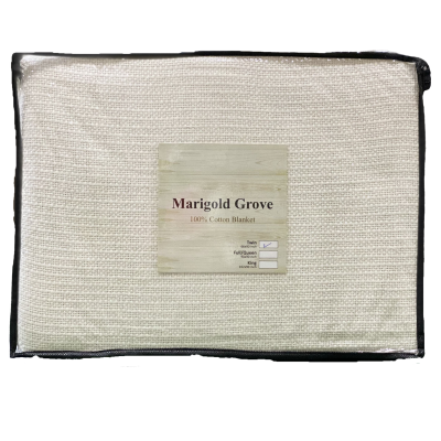 Marigold Grove 100% Cotton Blankets Tan-