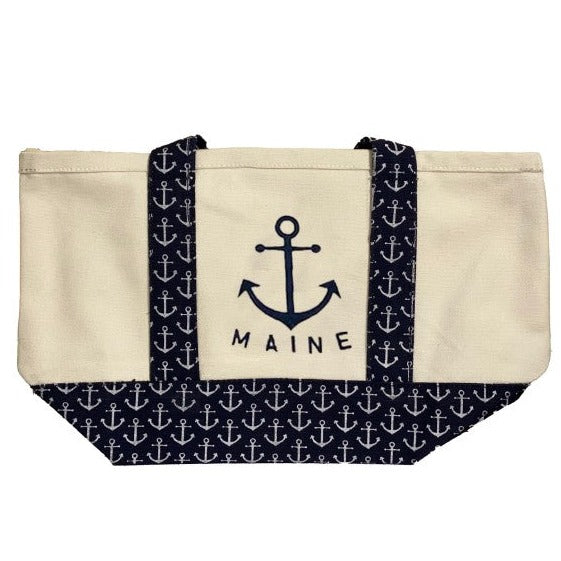 Large Maine Anchor Repeat Print Tote-