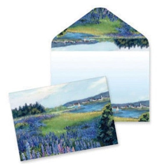 Cape Shore Lupine Meadow Boxed Notecards-