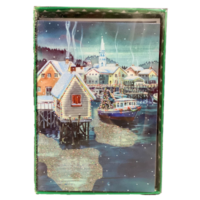 Maine Harbor Christmas Cards-
