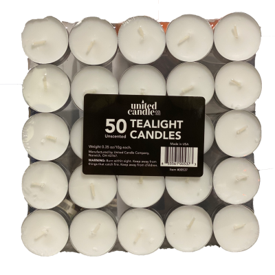 United Candle 50 Count Tealights-