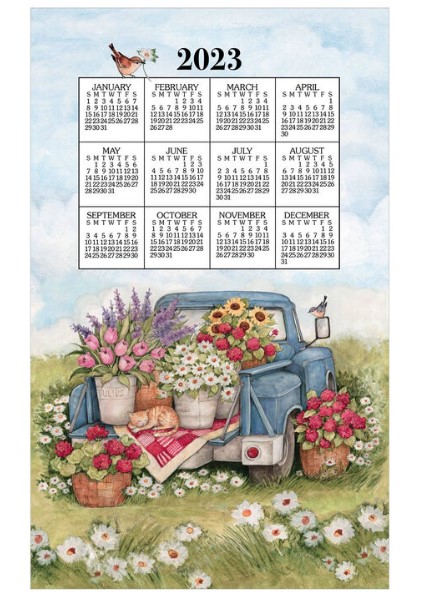 Kay Dee Designs 2023 Calendar Towel - Flower Truck-