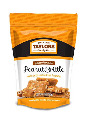 Taylors Candy Co Homemade Peanut Brittle 6oz Bag--Taylors Candy Co Homemade Peanut Brittle 6oz Bag-(12) BB 7/1/23
