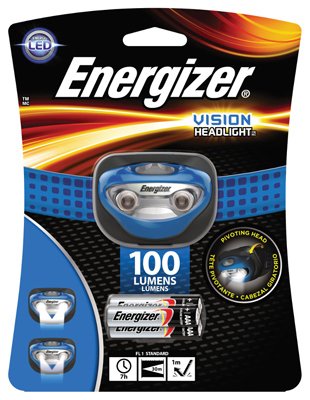 Energizer 200 Lumen Headlamp, Dislpay Of 12 (12)--Energizer 200 Lumen Impact Resistant Headlamp-Counter Display Of (12)